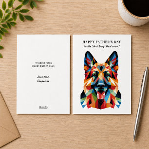 German Shepherd Dog Personalized Father's Day Holiday Card