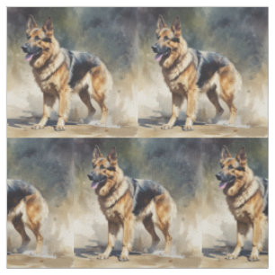 German Shepherd dog pet animal Fabric