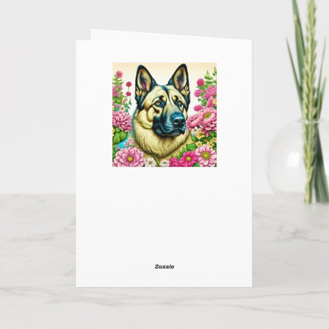 German Shepherd Dog | Pet Loss Sympathy Card | Zazzle
