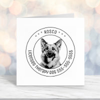 German Shepherd Dog Pet Photo Round Self-inking Stamp