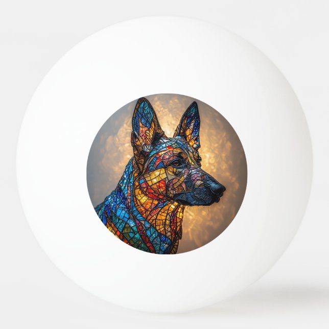 German Shepherd Dog Ping Pong Ball (Front)