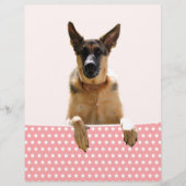 German Shepherd Dog Pink Polka Dots (Front)