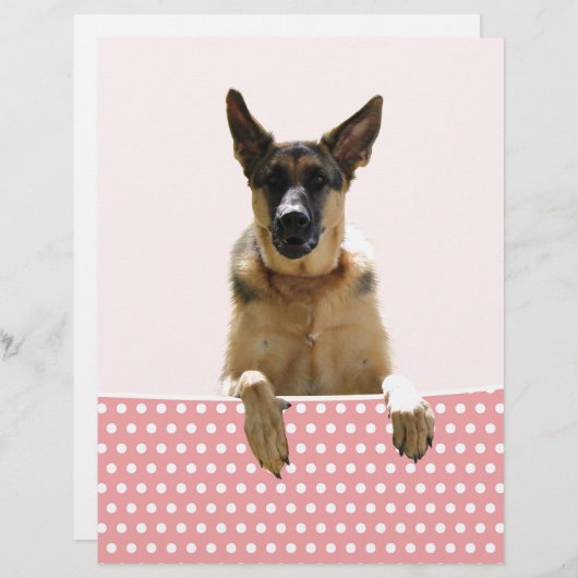 German Shepherd Dog Pink Polka Dots (Front/Back)