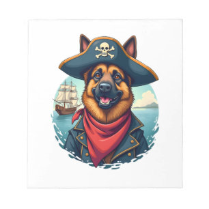 German Shepherd Dog Pirate Copy Notepad
