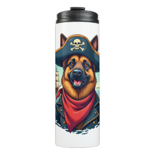 German Shepherd Dog Pirate Copy Thermal Tumbler