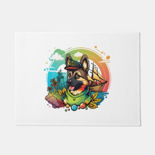 German Shepherd Dog Pirate  Doormat