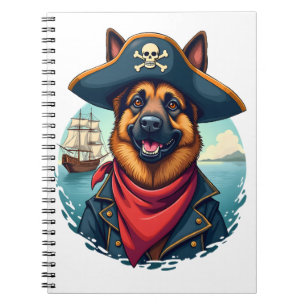 German Shepherd Dog Pirate  Notebook