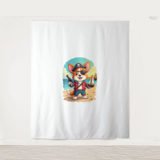 German Shepherd Dog Pirate Tapestry