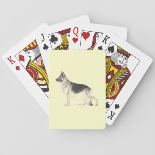 German Shepherd Dog Playing Cards