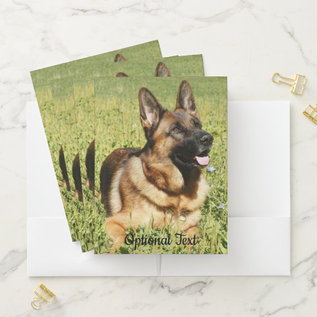 German Shepherd Dog Pocket Folder (In Situ)