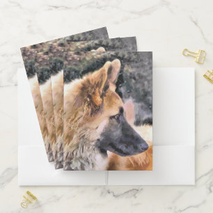 GERMAN SHEPHERD DOG POCKET FOLDER