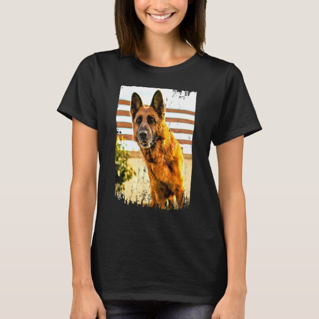 German Shepherd Dog Police German Shepherd T-Shirt (Front)