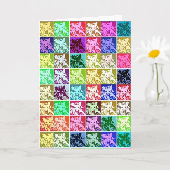 German Shepherd Dog Pop Art All Of Us Birthday Card (Small Plant)