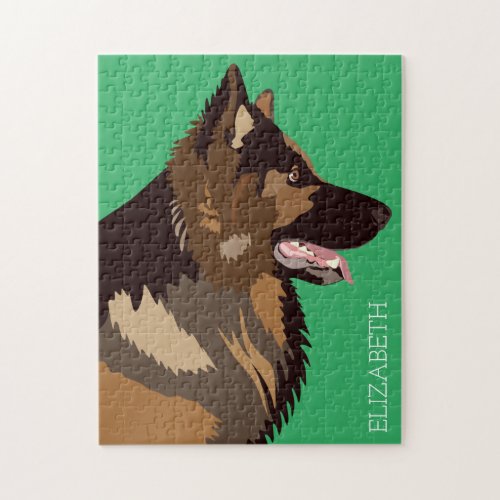 German Shepherd Dog Pop Art Jigsaw Puzzle