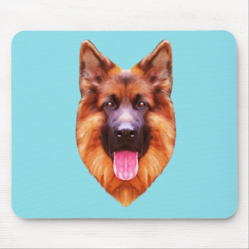 German Shepherd Dog Portrait Mouse Pad