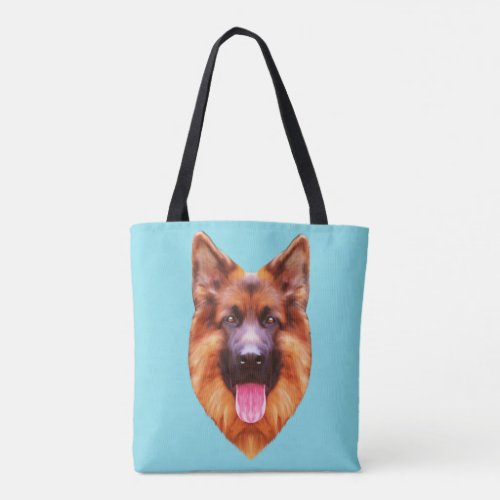 German Shepherd Dog Portrait Tote Bag