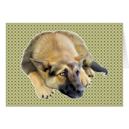 German Shepherd Dog Puppy Cards (Front Horizontal)