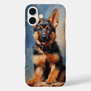 German Shepherd dog puppy iPhone 16 Plus Case