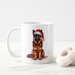  German Shepherd Dog Puppy Christmas  Coffee Mug