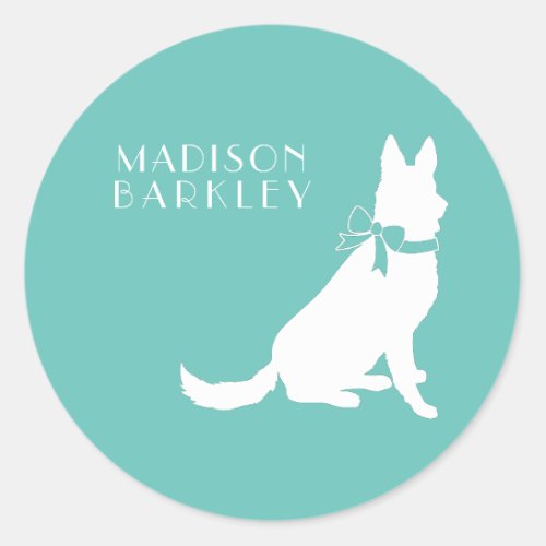 German Shepherd Dog Puppy Classic Round Sticker