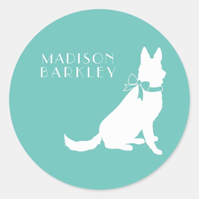German Shepherd Dog Puppy Classic Round Sticker (Front)