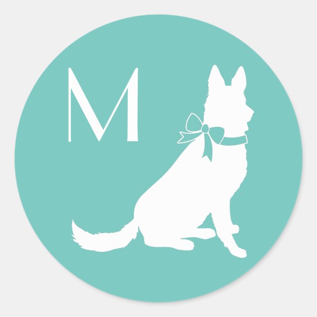 German Shepherd Dog Puppy Classic Round Sticker (Front)