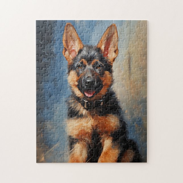 German Shepherd dog puppy Jigsaw Puzzle (Vertical)