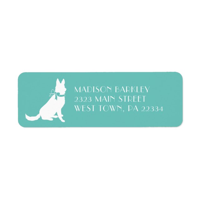 German Shepherd Dog Puppy Label (Front)
