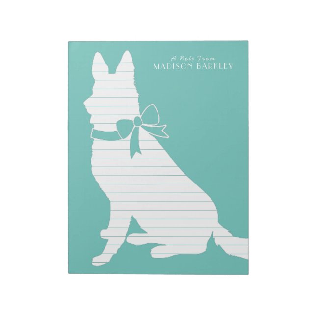 German Shepherd Dog Puppy Notepad (Rotated)