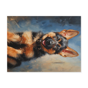 German Shepherd dog puppy Postcard