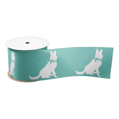 German Shepherd Dog Puppy Satin Ribbon