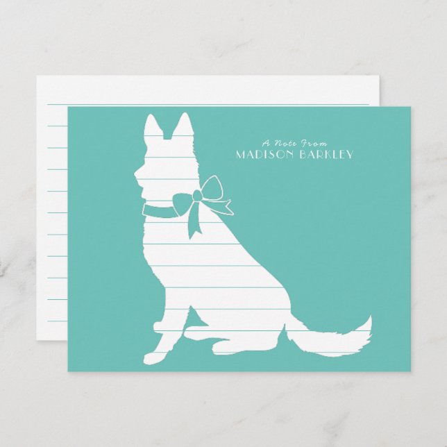 German Shepherd Dog Puppy Thank You Card (Front/Back)