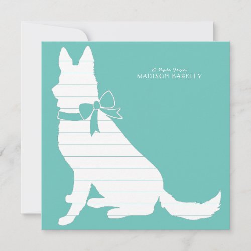 German Shepherd Dog Puppy Thank You Card