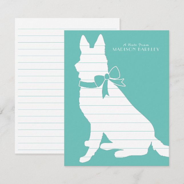 German Shepherd Dog Puppy Thank You Card (Front/Back)