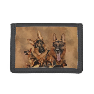 German Shepherd Dog - puppy, young, adult Trifold Wallet