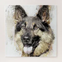 German Shepherd In Snow Jigsaw Puzzle, Zazzle