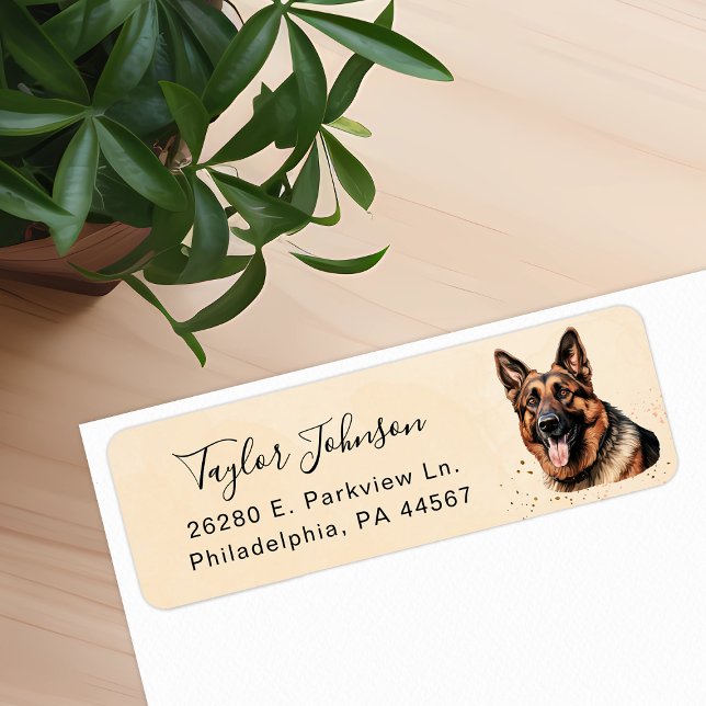 German Shepherd Dog Return Address Label (Creator Uploaded)