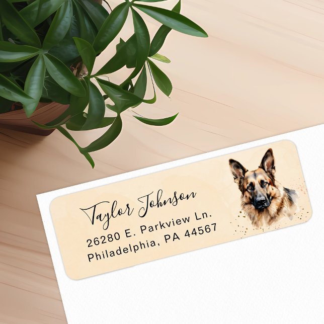 German Shepherd Dog Return Address Label (Creator Uploaded)