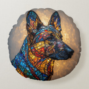 German Shepherd Dog Round Pillow