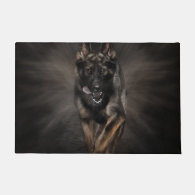German Shepherd Dog - Running Doormat (Front)