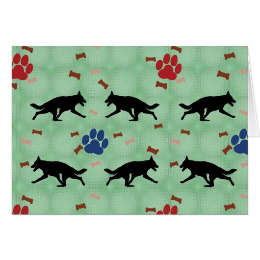 German Shepherd Dog Shadow Cards (Front Horizontal)