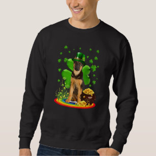 German Shepherd Dog Shamrock St Patricks Day Dog I Sweatshirt