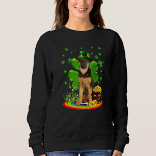 German Shepherd Dog Shamrock St Patricks Day Dog I Sweatshirt