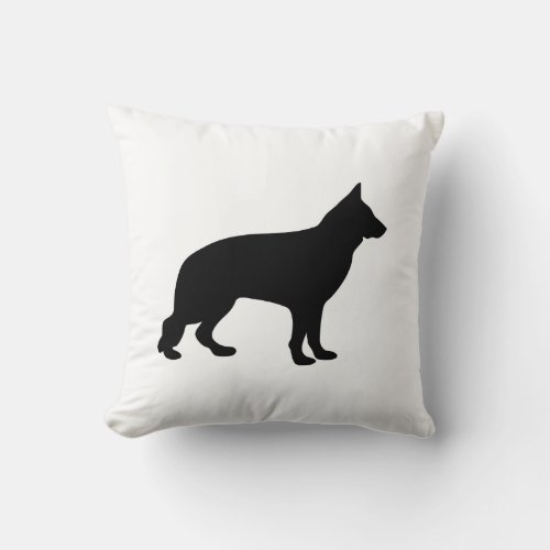 German Shepherd dog silhouette cushion pillow
