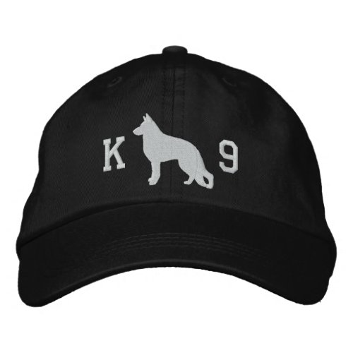 German Shepherd Dog Silhouette K9 GSD Canine Embroidered Baseball Cap