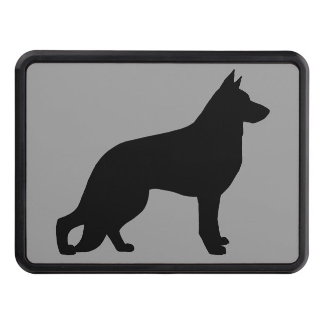 German Shepherd Dog Silhouette K9 GSD Tow Hitch Cover (Front)