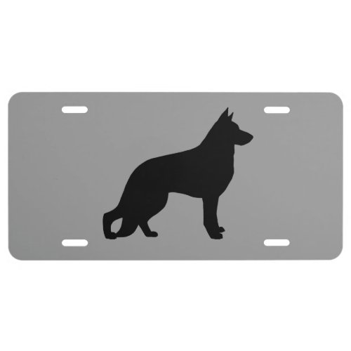 German Shepherd Dog Silhouette License Plate