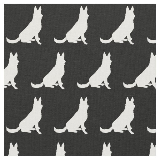 German Shepherd Dog Silhouette Pet Fabric