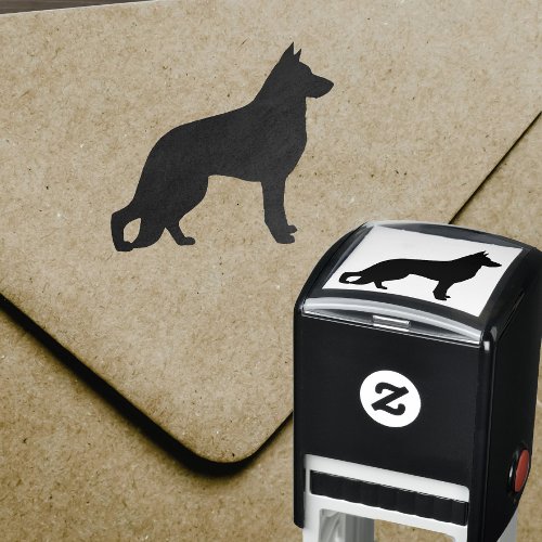 German Shepherd Dog Silhouette Self_inking Stamp