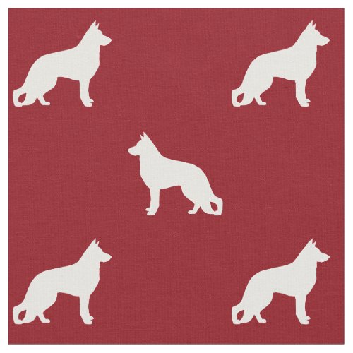 German Shepherd Dog Silhouettes GSD Pattern Fabric